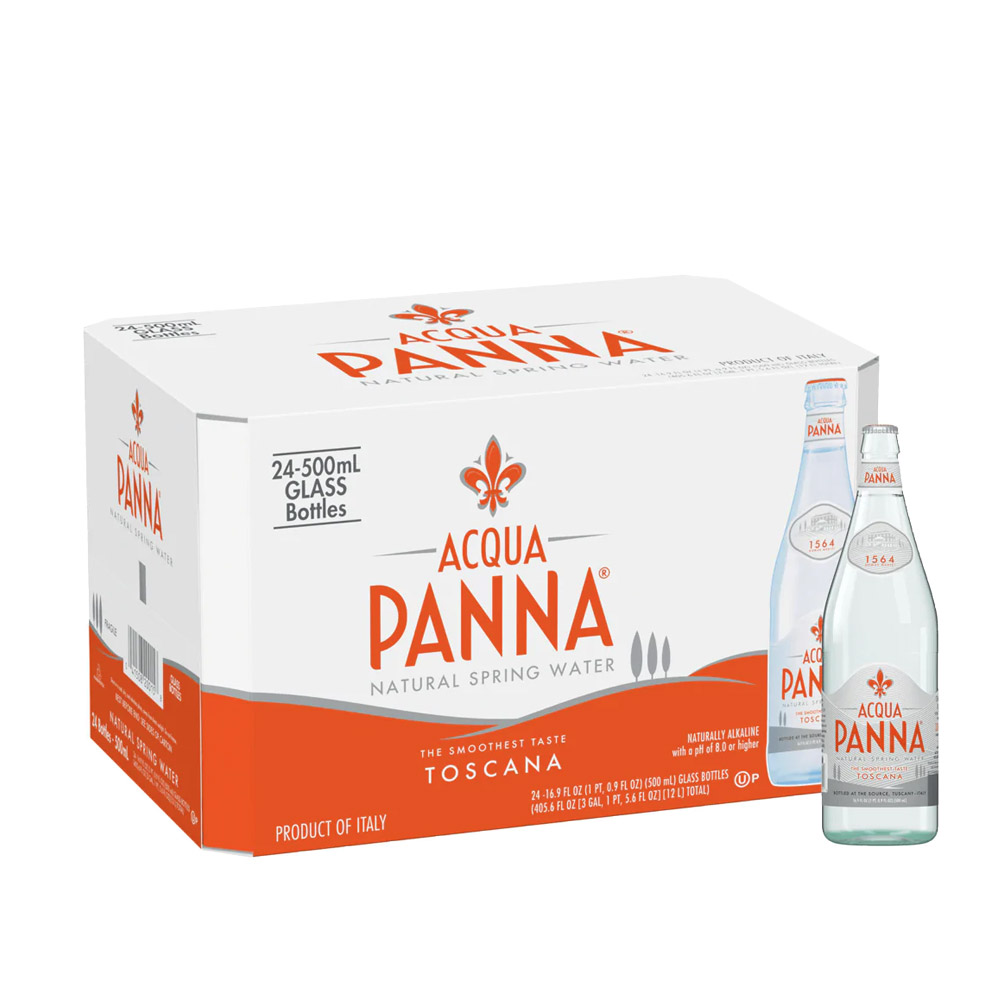 24 Acqua Panna 500mL Natural Still Mineral Water Glass - Loads of Water