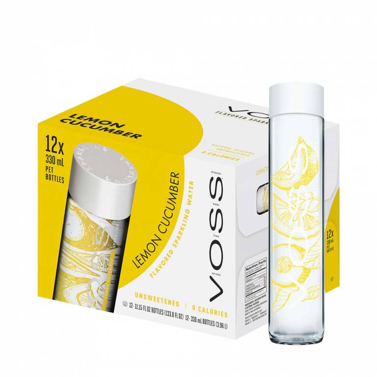 VOSS 375mL Lemon Cucumber Sparkling Water Loads of Water