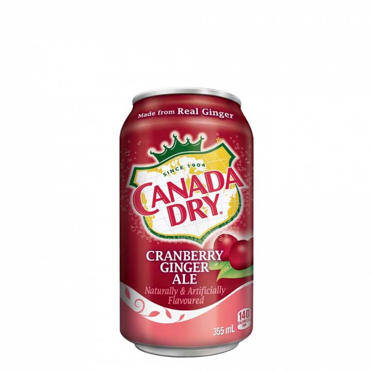 Canada Dry 330mL Cranberry Ginger Ale Soda Loads of Water