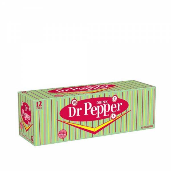 dr pepper real sugar soda 12x330ml