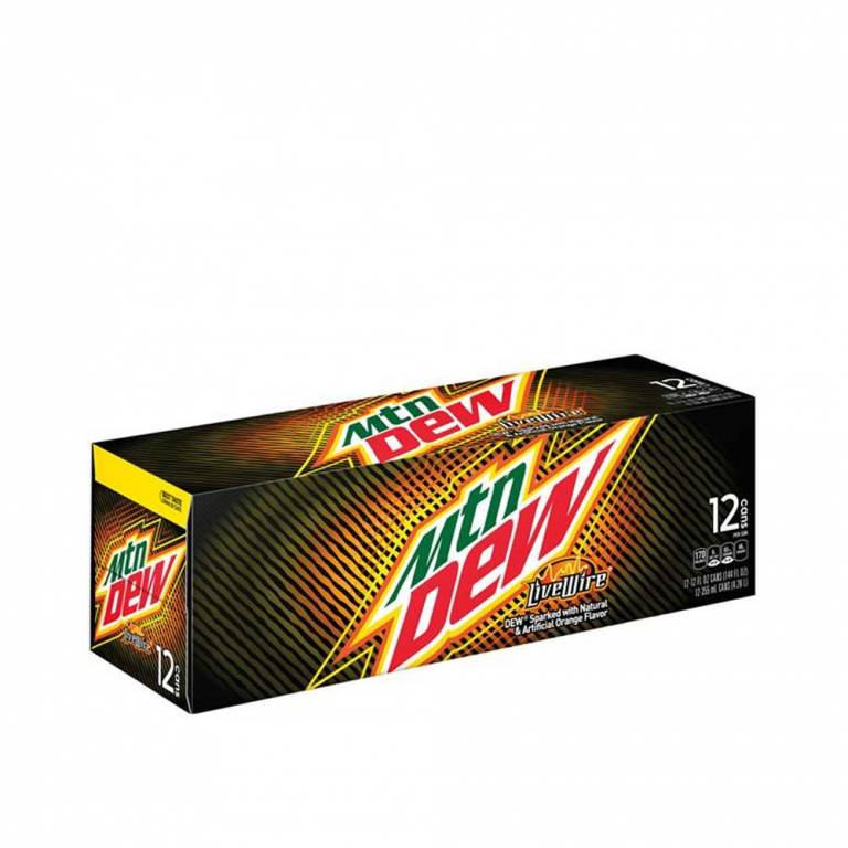 Mountain Dew 330mL Live Wire Orange Soda - Loads of Water