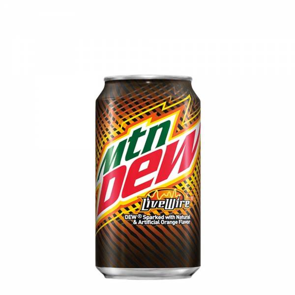 mountain dew live wire orange soda 330ml